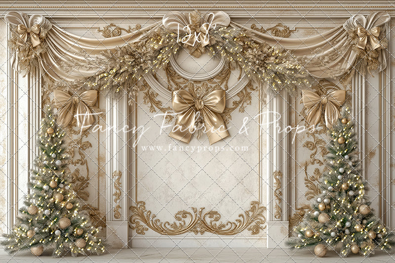 Fancy Gold Bow Wall - with Sweep Option