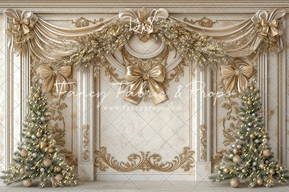 Fancy Gold Bow Wall - with Sweep Option