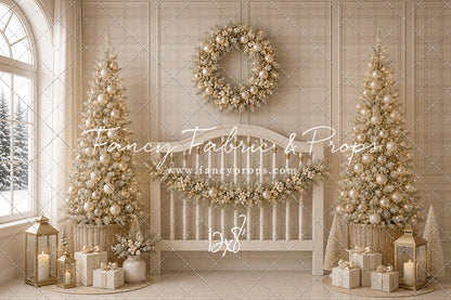 Frosted Holiday Headboard - with Sweep Option
