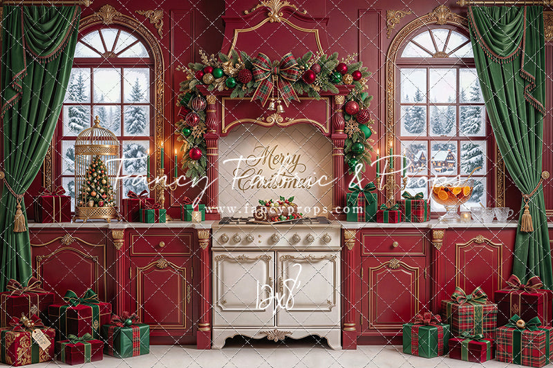 Gilded Cranberry Kitchen - With Sweep Option