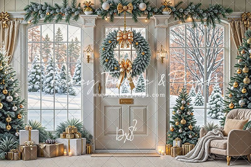 Golden Noel Entryway - with Sweep Option
