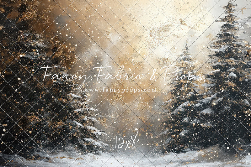 Golden Snowy Wonderland - With Sweep Option