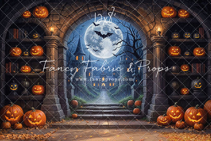 Gothic Halloween Gateway -Leaves Floor - With Sweep Option