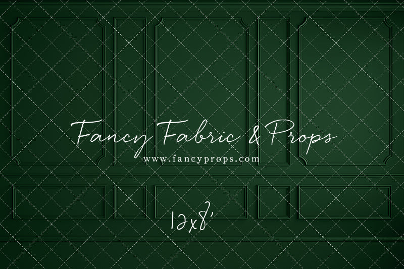 Holly Jolly Green Wainscoting Wall