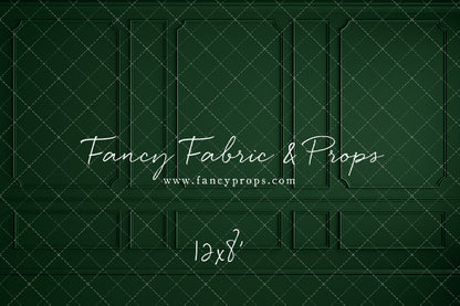 Holly Jolly Green Wainscoting Wall