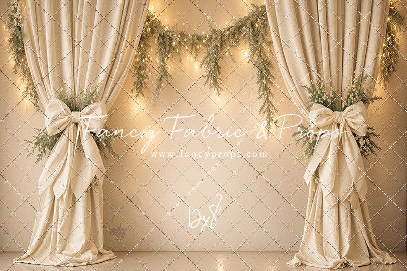 Ivory Christmas Curtain Call - With Sweep Option