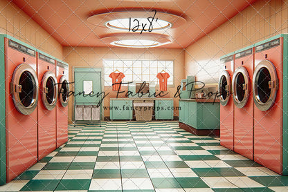 Laundry Day - Coral With Double Washers- With Sweep Option