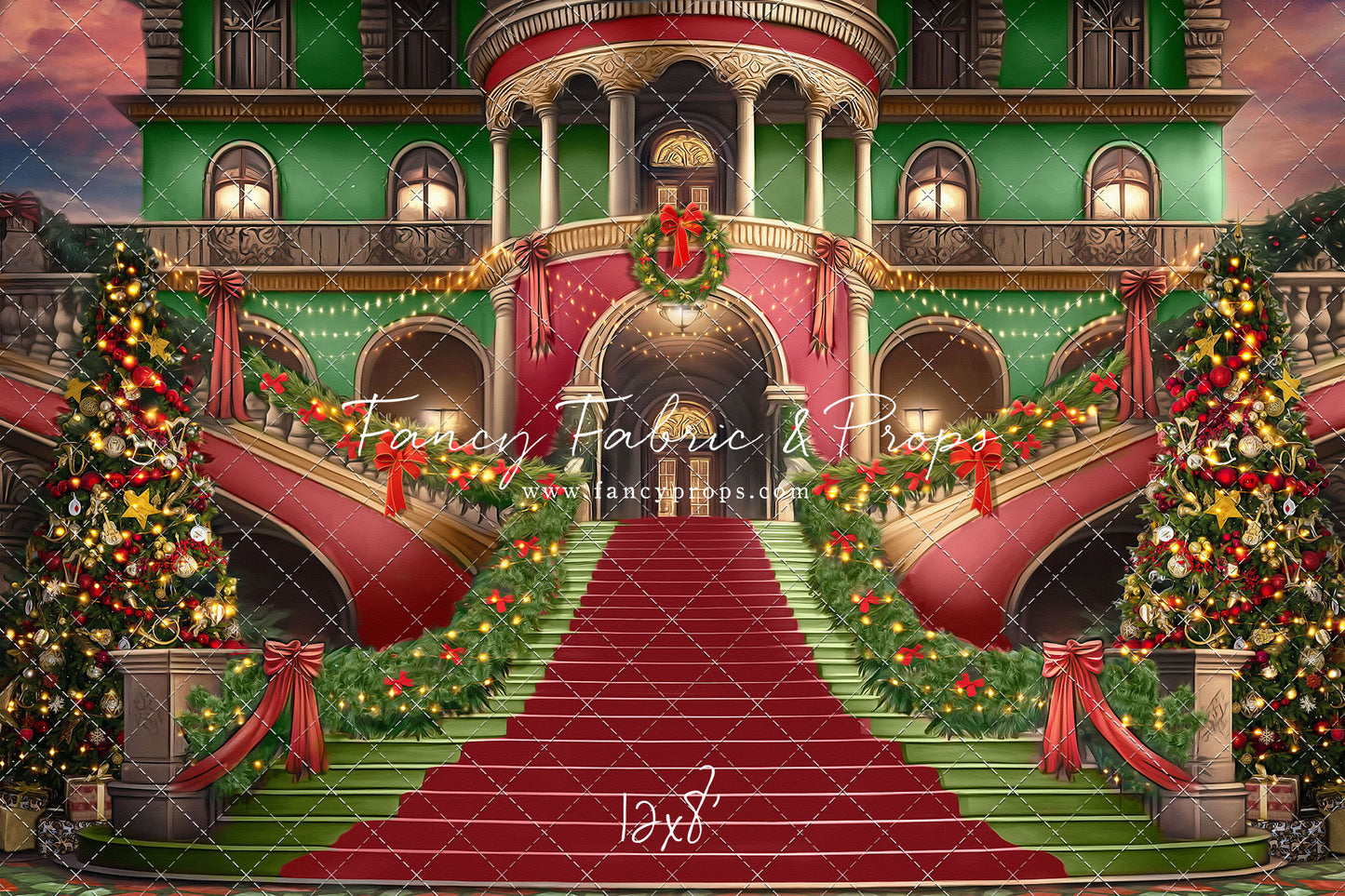 Merry Mansion- Green Rug - with Sweep Option