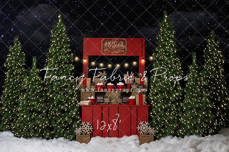 Nighttime Cocoa Stand - with Lights