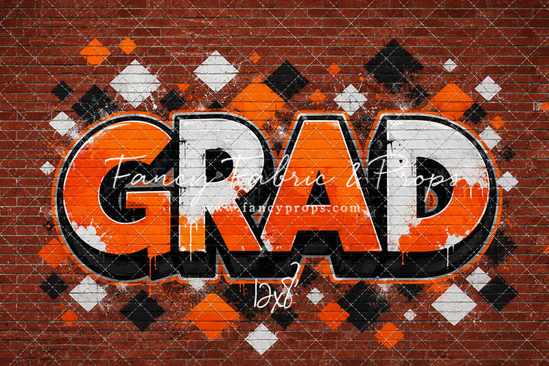 Orange & Black Grad - With Sweep Option