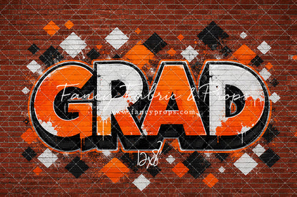 Orange & Black Grad - With Sweep Option