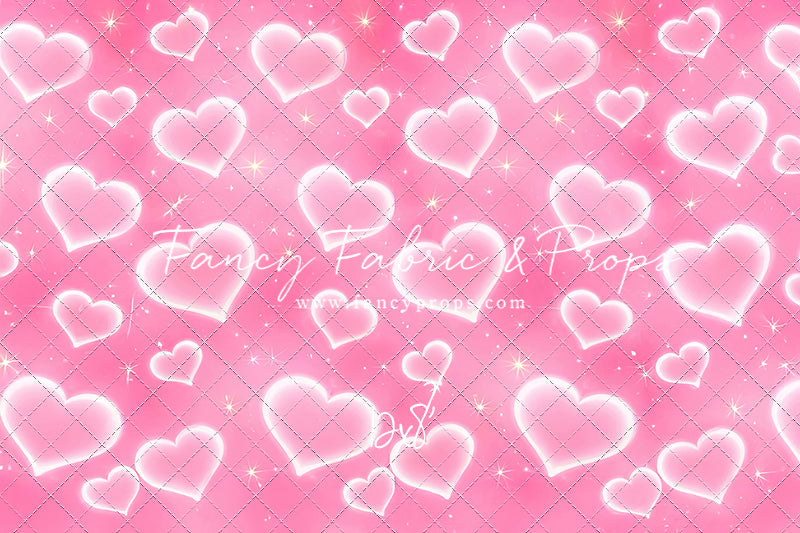 Pink Puffy Hearts - With Sweep Option