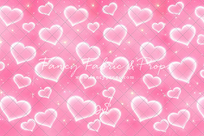 Pink Puffy Hearts - With Sweep Option