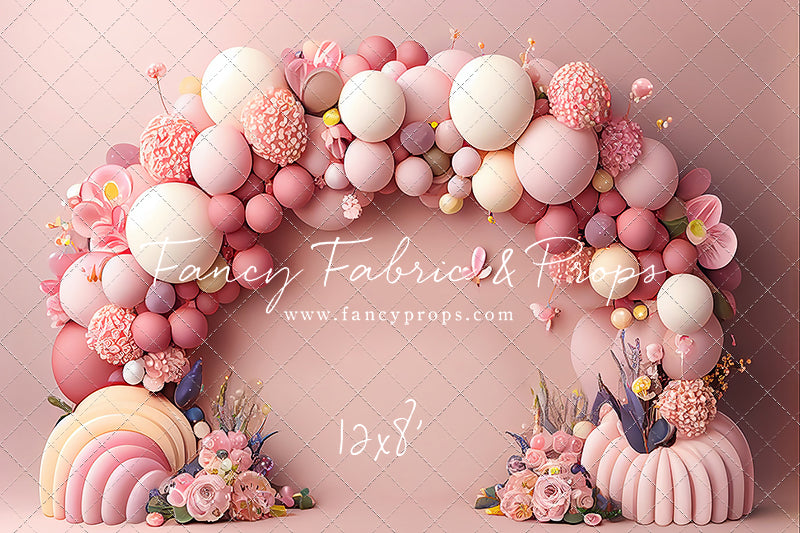 Pink Pumpkin Cascade - Balloon Arch