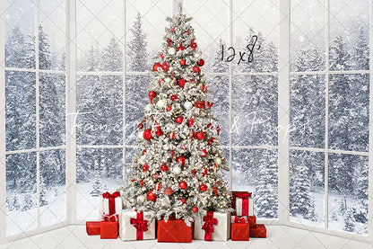 Red & White Winter Evergreens 2pc Room