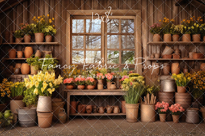 Rustic Greenhouse Garden View 2pc Set