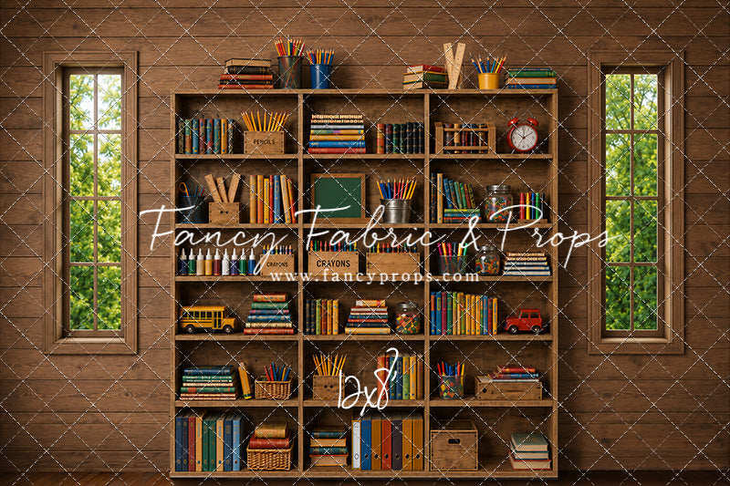 Rustic Schoolhouse Bookshelf - With Sweep Option