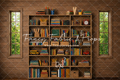 Rustic Schoolhouse Bookshelf - With Sweep Option