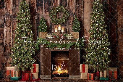 Simple Rustic Christmas Mantle