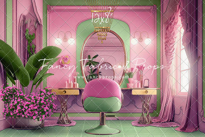 Stacie's Salon - Green - With Sweep Option