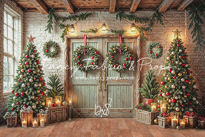 The Christmas Cabin Porch - with Sweep Option