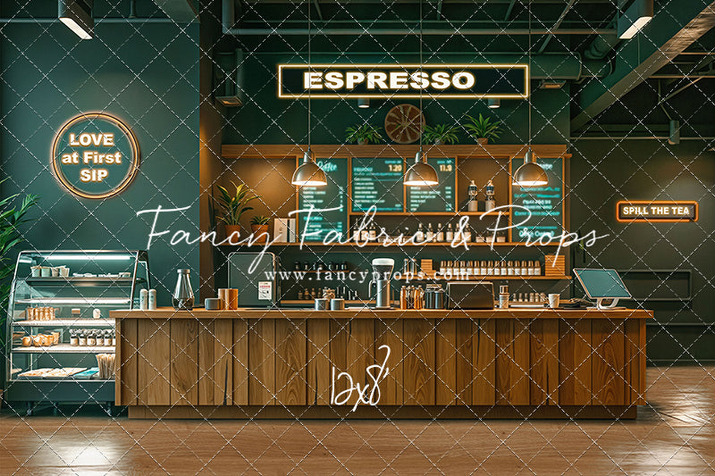 The Coffee Spot - Wood Floor Version - With Sweep Option