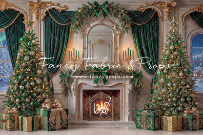 The Emerald Christmas Hearth  - with Sweep Option