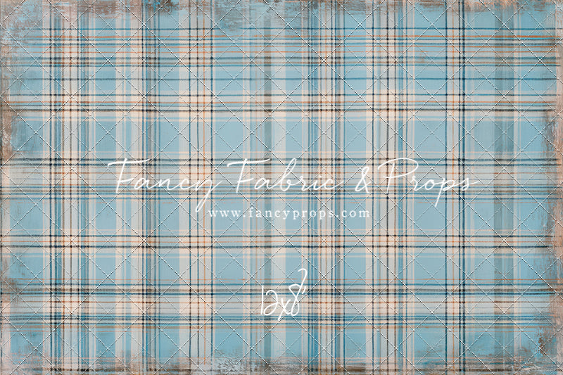 Winter Sky Gingham - With Sweep Option