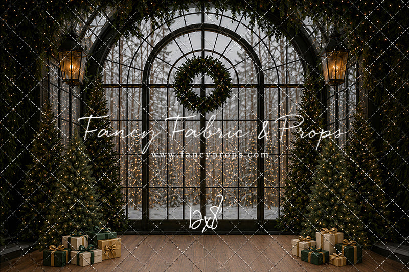 Moody Holiday Window View - with Sweep Option