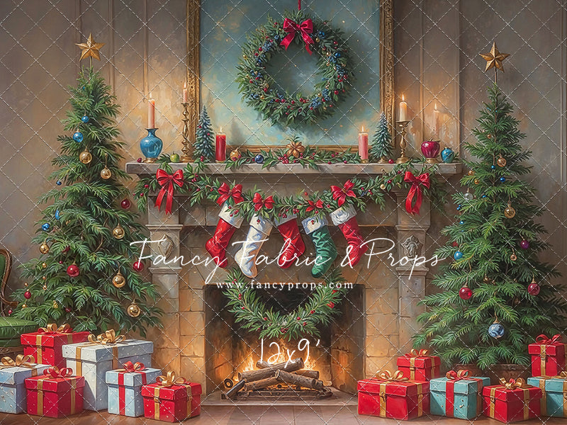 Antique Holiday Mantle - with Sweep Option