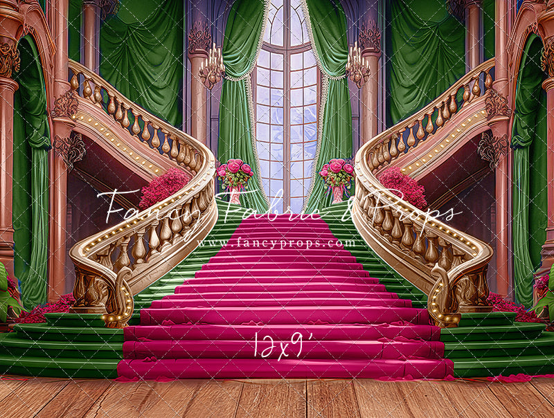 Ballroom Royal Staircase - Green - With Sweep Option