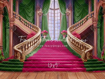 Ballroom Royal Staircase - Green - With Sweep Option