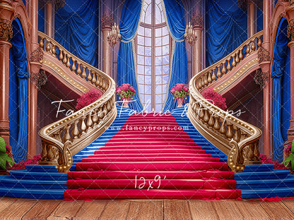 Ballroom Royal Staircase - Royal & Red - With Sweep Option