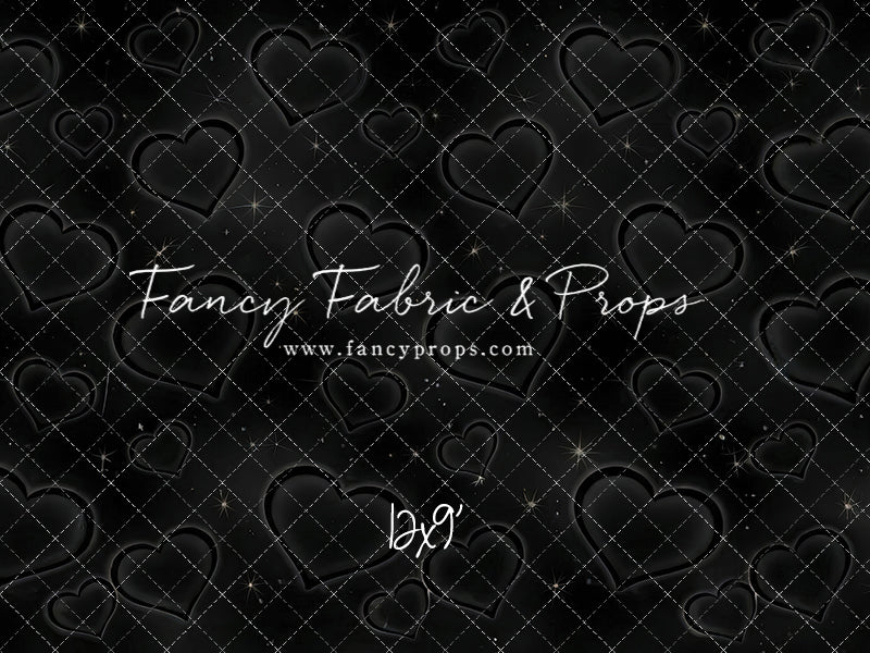 Black Puffy Hearts - With Sweep Option