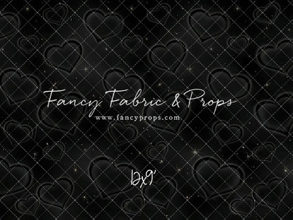 Black Puffy Hearts - With Sweep Option