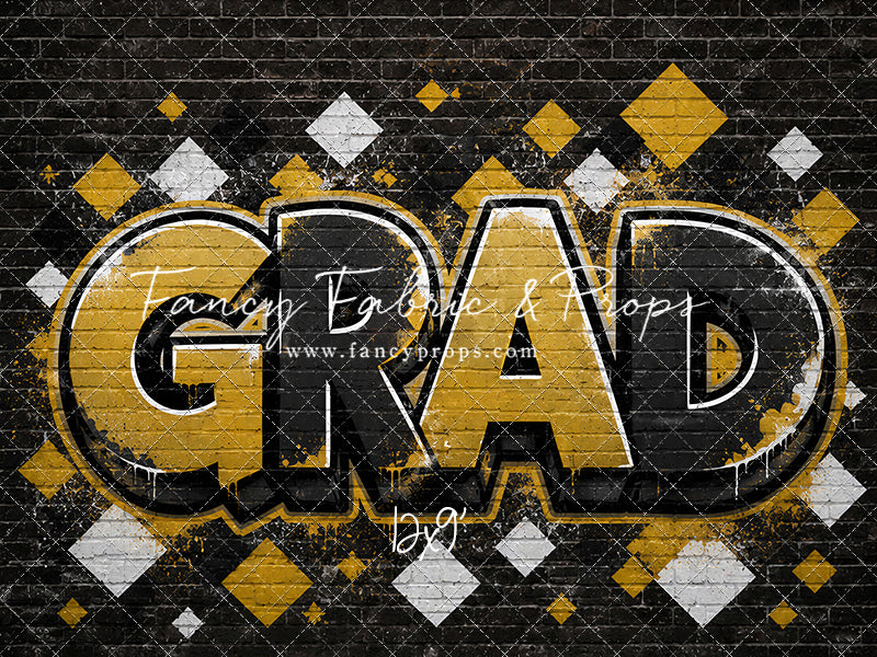 Black & Gold Grad - With Sweep Option