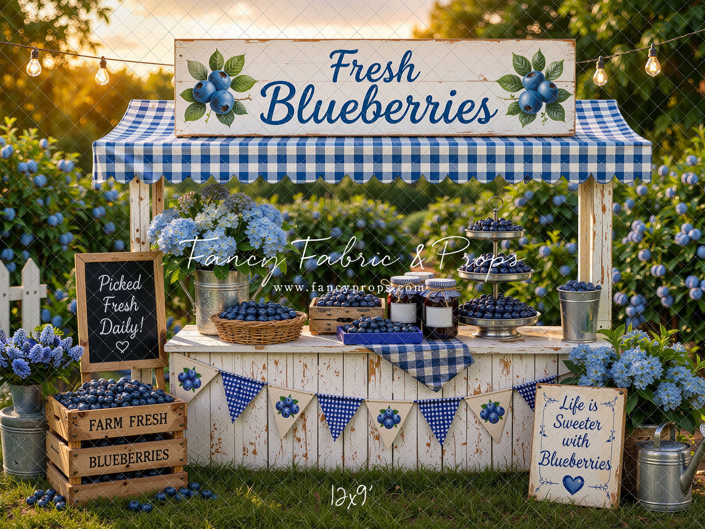 Blueberry Patch Market - With Sweep Option
