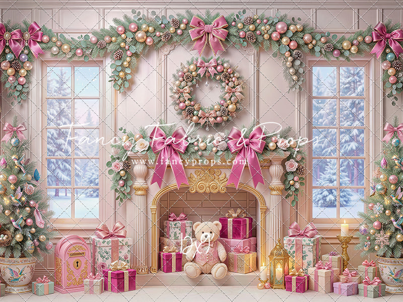 Blush Holiday Hearth - with Sweep Option