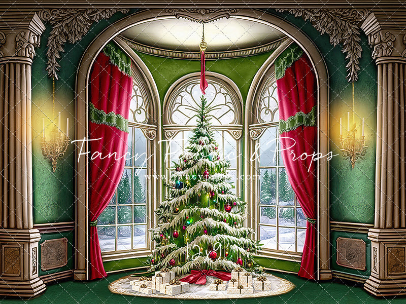 Cathedral Christmas - Green Carpet Option - with Sweep Option