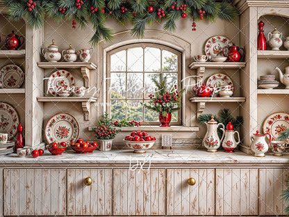 Christmas China Cabinet - With Sweep Option