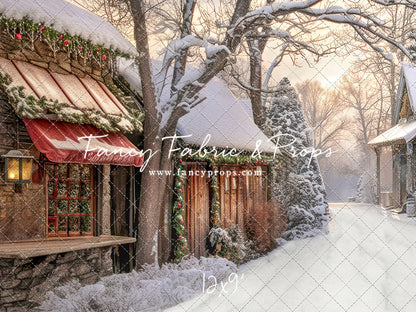 Country Christmas Store Street - with Sweep Option