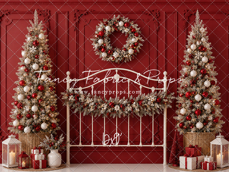 Crimson Holiday Headboard - with Sweep Option