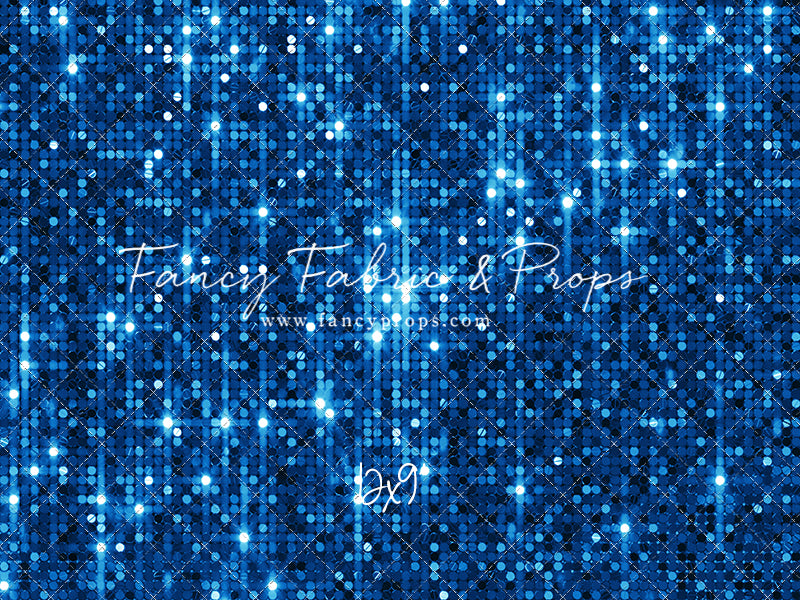 Electric Blue Glitz - With Solid Floor Sweep Option
