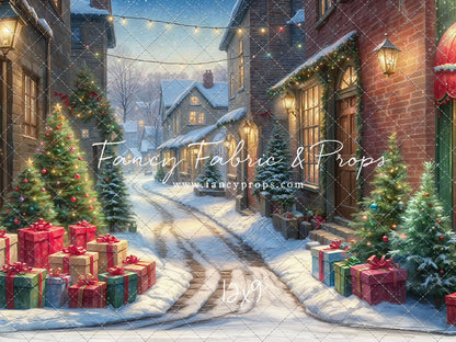 Winter Frost Market Street - Cobblestone Version - with Sweep Option