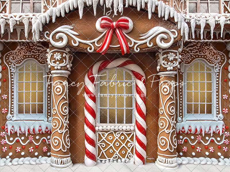 Fancy Peppermint Gingerbread House - With Sweep Option