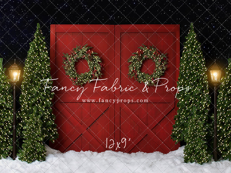 Fancy Red Barn Doors