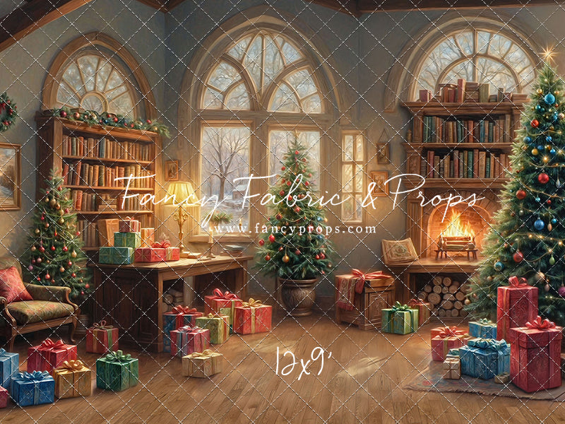 Festive Fireside Study - with Sweep Option