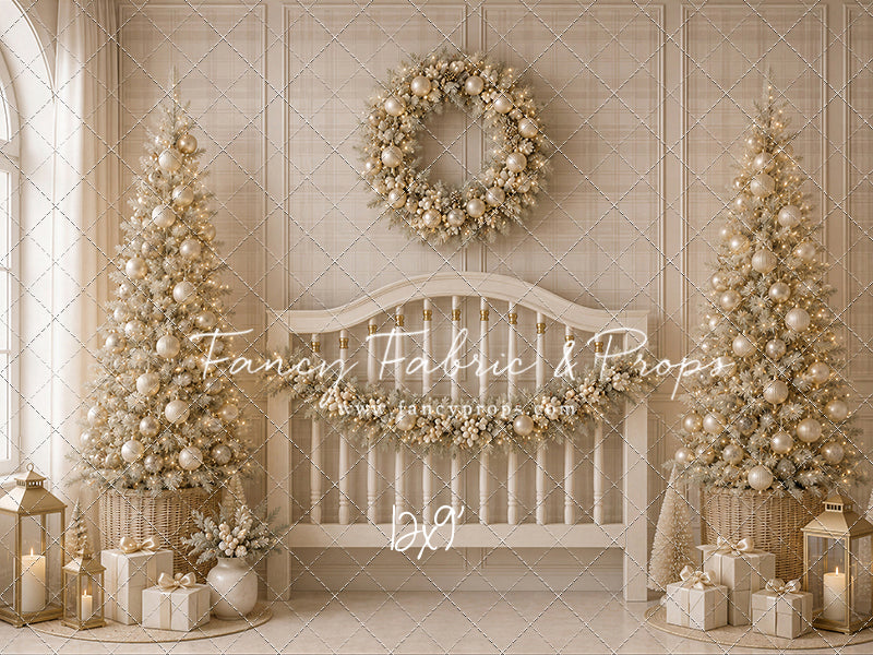 Frosted Holiday Headboard - with Sweep Option