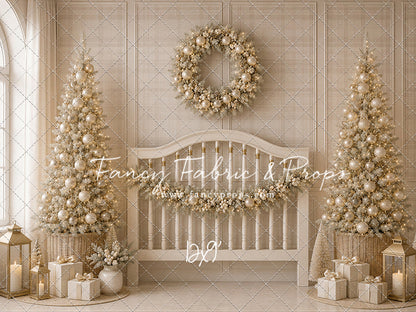 Frosted Holiday Headboard - with Sweep Option
