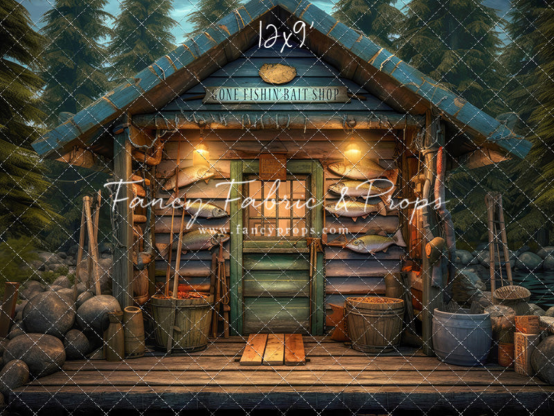 Gone Fishin Bait Shop- Dirt Floor Version - With Sweep Option